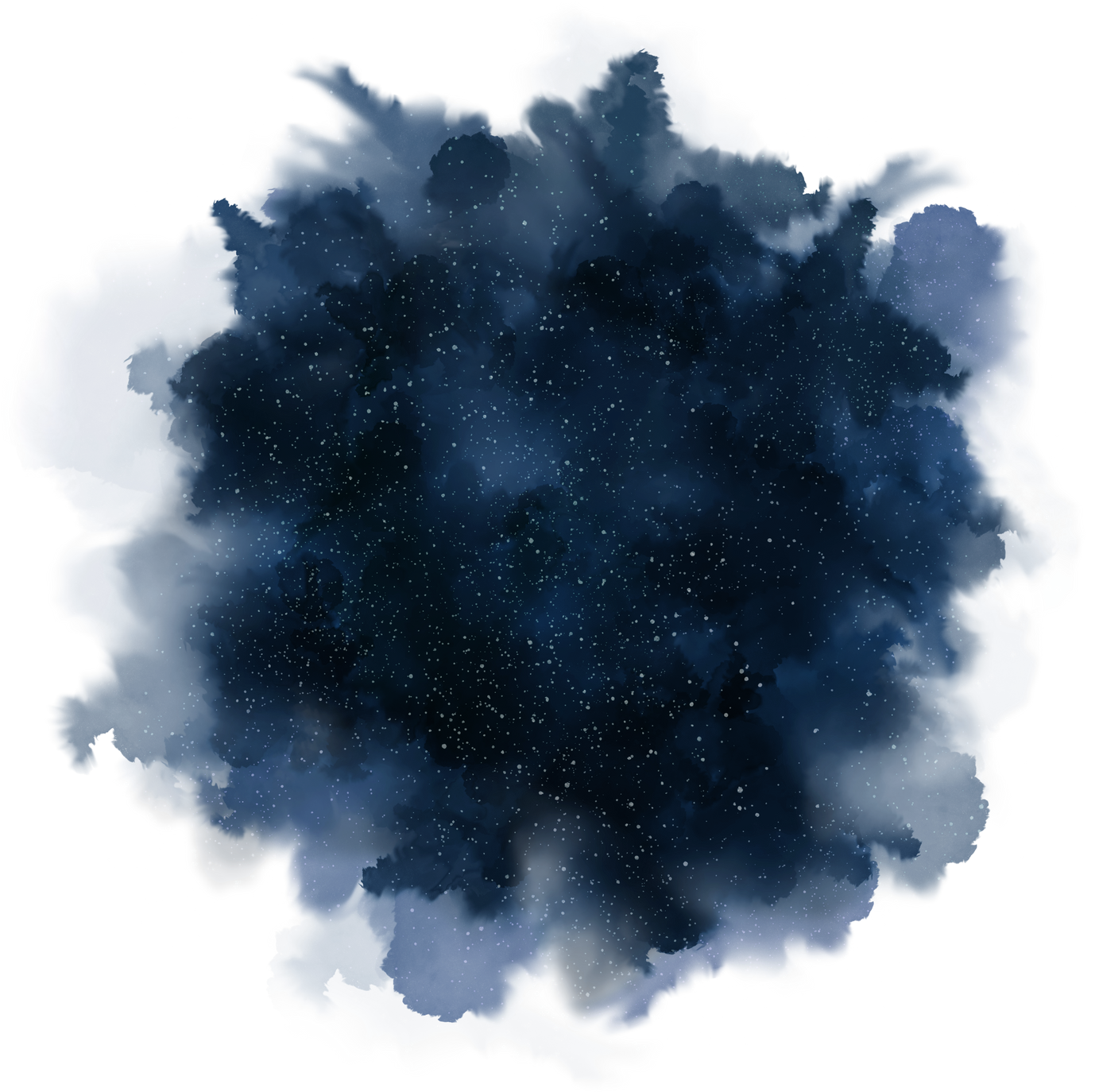 Blue Galaxy Splash Paint